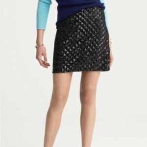 BANANA REPUBLIC Black Sequins Mini Skirt Bling Sparkles Party Size 2